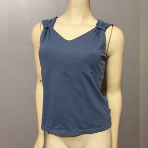Prana women’s blue tank  with built in bra size medium